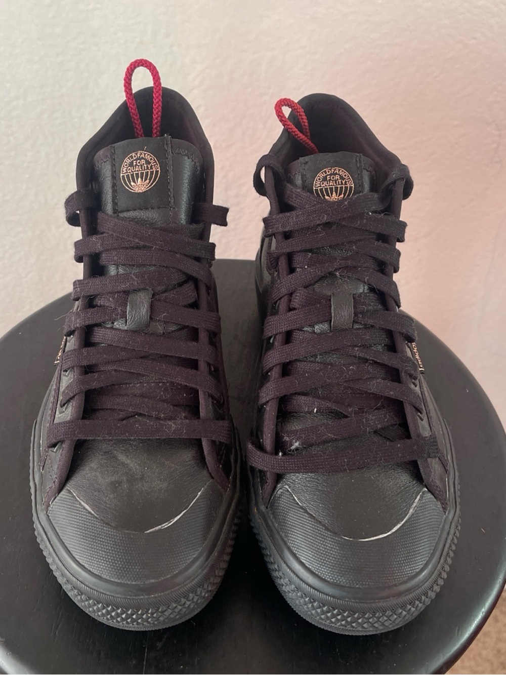 Size 7 - Adidas Nizza Trek Black Rose Gold